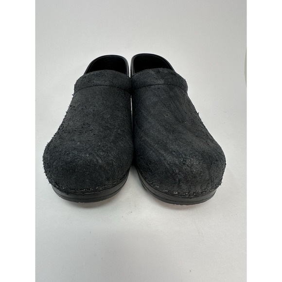 Sanita Clogs Black Rough Leather Womens Sz 38 US 7.5-8 Black Original 0060240 - Picture 7 of 13